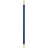 Олівець простий під лого, заточений круглий, з ластиком, синій 104284-04-0113 фото