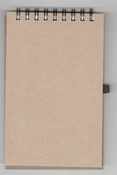 Эко-блокнот А6, спираль сверху, обложка крафт картон, 48 листов, чистые кремовые листы, с петлей для ручки 7393-0207 фото
