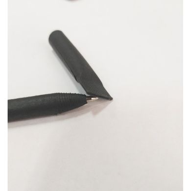 Еко ручка кулькова з ковпачком, чорна V1630-03-AXL фото
