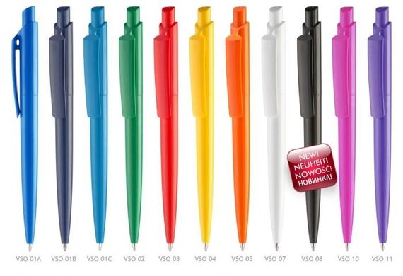 Авторучка пластикова Viva Pens Vini Solid, рожева VSO010-0104 фото