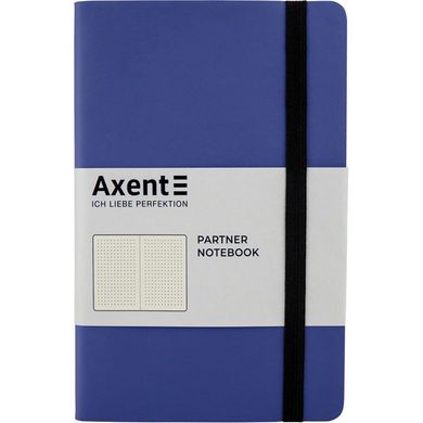 Книга записна Axent Partner Soft В6, 125x195 мм, 96 аркушів, крапка, гнучка обкладинка, темно-синя 8312-02-A фото