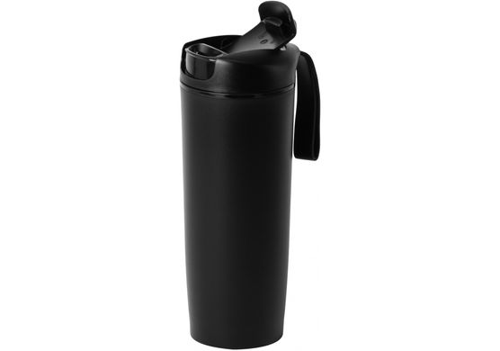 Термокружка пластиковая с присоской PRIME 540 мл, черная O52055-01 фото