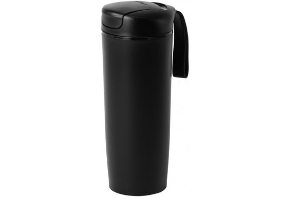 Термокружка пластиковая с присоской PRIME 540 мл, черная O52055-01 фото