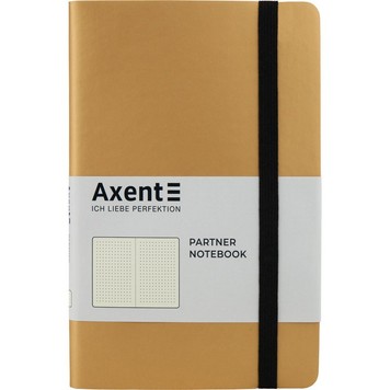 Книга записна Axent Partner Soft В6, 125x195 мм, 96 аркушів, крапка, гнучка обкладинка, золота 8312-35-A фото