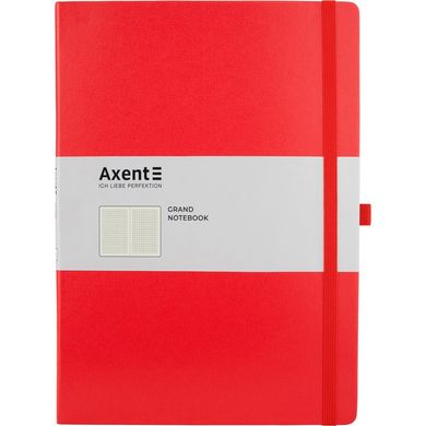 Книга записная Axent Partner Grand A4, 210x295 мм, 100 листов, точка, твердая обложка, красная 8303-06-A фото