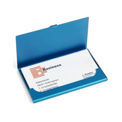 Визитница металлическая карманная V2159, голубая V2159 фото