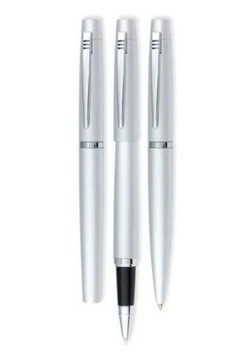Набір ручок подарунковий (авторучка + капілярна ручка) Prestige Cirrus, без футляра, срібло CI01-1605  фото