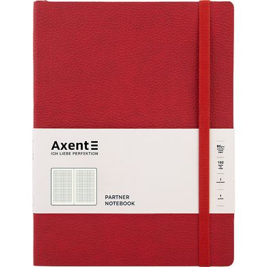 Книга записная Axent Partner Soft L, 190x250 мм, 96 листов, клетка, гибкая обложка, красная 8615-06-A фото