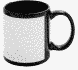 Чашка цветная с белым окном для печати 330 мл, черная 211452 фото