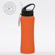 Бутылка для воды COLORISSIMO 700 мл, из нержавеющей стали, с карабином, SOFT TOUCH, оранжевая HB02 фото 2