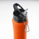 Бутылка для воды COLORISSIMO 700 мл, из нержавеющей стали, с карабином, SOFT TOUCH, оранжевая HB02 фото 4
