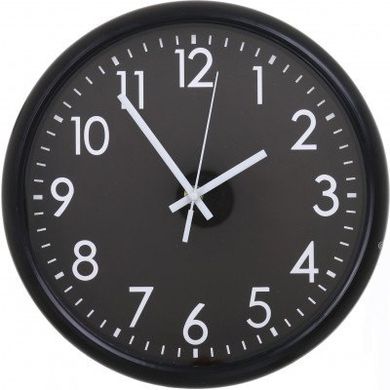 Настенные часы классические Basic 28 см, черные 21449 фото