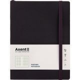 Книга записна Axent Partner Soft L, 190x250 мм, 96 аркушів, клітинка, гнучка обкладинка, чорна 8615-01-A фото