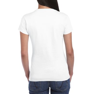 Женская футболка SoftStyle 153, белая 64000L-000C-S фото