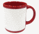 Чашка кольорова з білим вікном для друку 330 мл, червона B11C-R фото