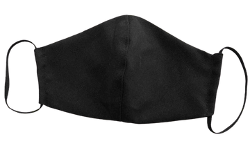 Тканинна багаторазова маска, двошаровий під логотип, Черный