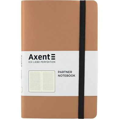 Книга записна Axent Partner Soft В6, 125x195 мм, 96 аркушів, клітинка, гнучка обкладинка, золота 8206-35-A фото