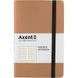 Книга записна Axent Partner Soft В6, 125x195 мм, 96 аркушів, клітинка, гнучка обкладинка, золота 8206-35-A фото 1