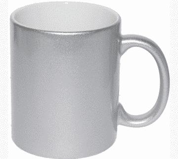 Чашка с металлизированным покрытием 330 мл, серебро металлик 211051 фото