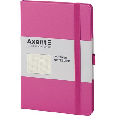 Книга записна Axent Partner В6, 125х195мм, 96 аркушів, крапка, тверда обкладинка, рожева 8306-10-А-0207 фото