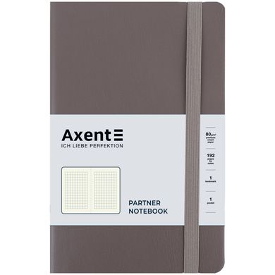 Книга записна Axent Partner Soft В6, 125x195 мм, 96 аркушів, клітинка, гнучка обкладинка, Earth Colors, коричнева 8620-01-A фото