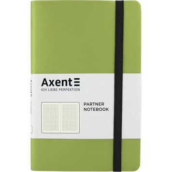 Книга записна Axent Partner Soft В6, 125x195 мм, 96 аркушів, клітинка, гнучка обкладинка, салатова 8206-09-A фото