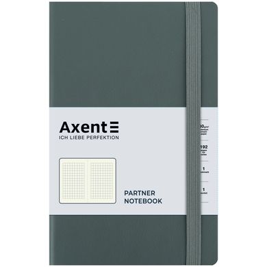 Книга записна Axent Partner Soft В6, 125x195 мм, 96 аркушів, клітинка, гнучка обкладинка, Earth Colors, зелена 8620-04-A фото