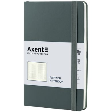 Книга записная Axent Partner Soft В6, 125x195 мм, 96 листов, клетка, гибкая обложка, Earth Colors, зеленая 8620-04-A фото