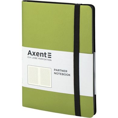 Книга записная Axent Partner Soft В6, 125x195 мм, 96 листов, клетка, гибкая обложка, салатовая 8206-09-A фото
