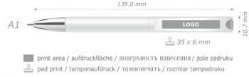 Авторучка пластикова Viva Pens Ines Solid, рожева INE10-0104 фото