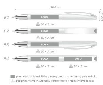 Авторучка пластикова Viva Pens Ines Solid, рожева INE10-0104 фото