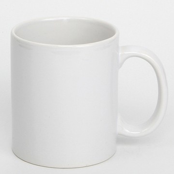 Чашка керамическая для сублимации ПРЕМИУМ 330 мл, белая, Белый