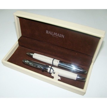 Набор подарочный (шариковая ручка и авторучка с кожаными вставками) в коробке V1060-20-AXL фото