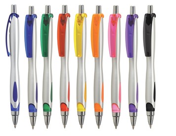 Авторучка пластикова Viva Pens VIKI Silver, червона VIS03-0104 фото