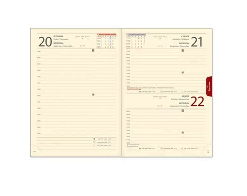 Щоденник 2024 датований SARIF ЗВ-713 кремовий блок з французькою палітуркою А5 (14,2х20,3) BRISK OFFICE бордо ЗВ-713-Sa-f-17-0211 фото