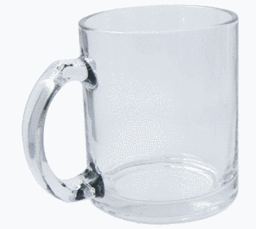 Чашка стеклянная для сублимации Кристально прозрачная, 300 мл, Прозрачный