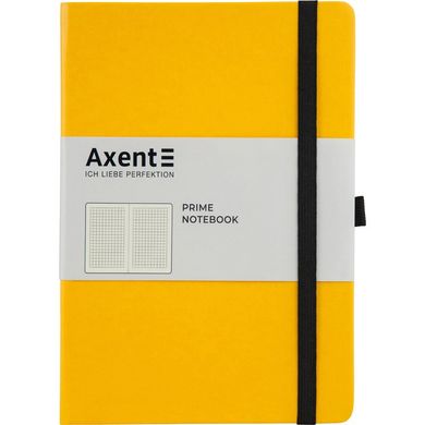 Книга записна Axent Partner Prime 8305, 145х210мм, 96 аркушів, клетка, тверда обкладинка, желтая 8305-08-A фото