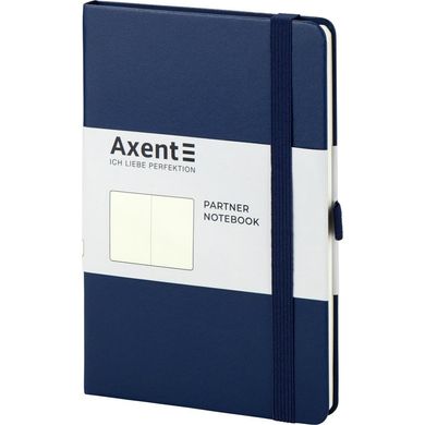 Книга записна Axent Partner В6, 125х195мм, 96 аркушів, тверда обкладинка, темно-синя 8307-02-A фото