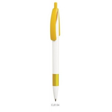 Авторучка пластиковая Viva Pens Cleo Rubber, желтая CLR4-0104 фото