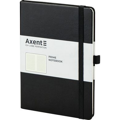 Книга записна Partner Prime 8305, 145х210мм, 96 аркушів, клітинка, тверда обкладинка, чорна 8305-01-A фото