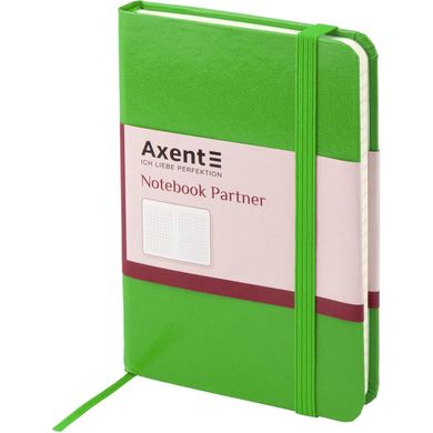 Книга записная А6 Axent Partner 8301, 96 листов, клетка, твердая обложка, салатовая 8301-04-A фото