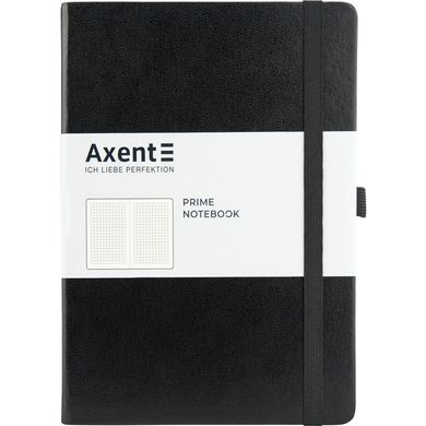 Книга записна Axent Partner Prime 8305, 145х210мм, 96 аркушів, клетка, тверда обкладинка, черная 8305-01-A фото