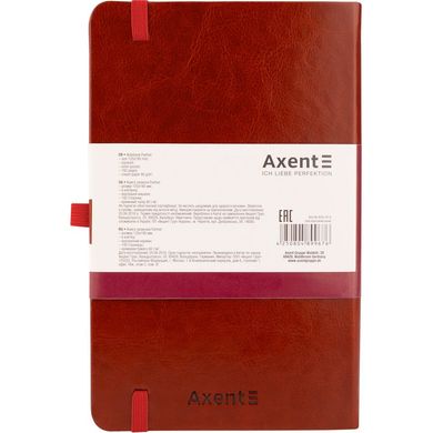 Книга записна Axent Partner Lux 8202, В6, 125x195 мм, 96 аркушів, клітинка, тверда обкладинка, бордо 8202-05-A фото