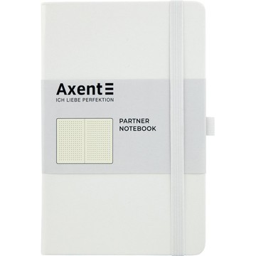 Книга записная Axent Partner В6, 125х195мм, 96 листов, точка, твердая обложка, белая 8306-21-A фото