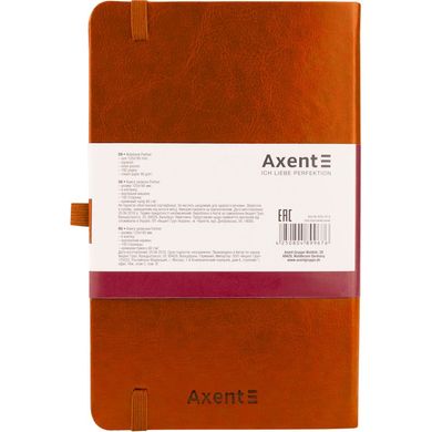 Книга записна Axent Partner Lux 8202, В6, 125x195 мм, 96 аркушів, клітинка, тверда обкладинка, коричнева 8202-19-A фото