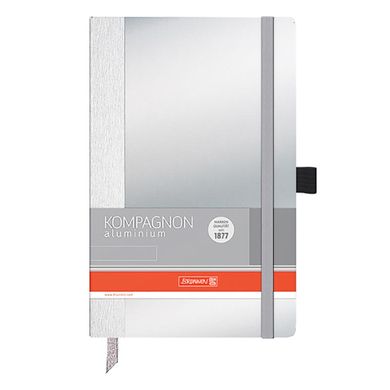 Книга записная А5 Brunnen Компаньон Aluminium, 96 листов, чистые листы 5522005-0211 фото