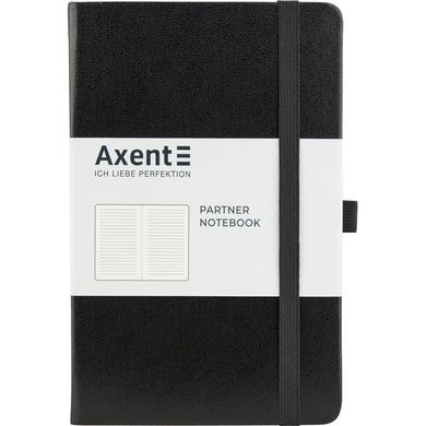 Книга записная Axent Partner В6, 125х195мм, 96 листов, линия, твердая обложка, черная 8308-01-A фото