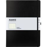 Книга записна Axent Partner A4, 100 аркушів, клітинка, тверда обкладинка, чорна 8203-01-A фото